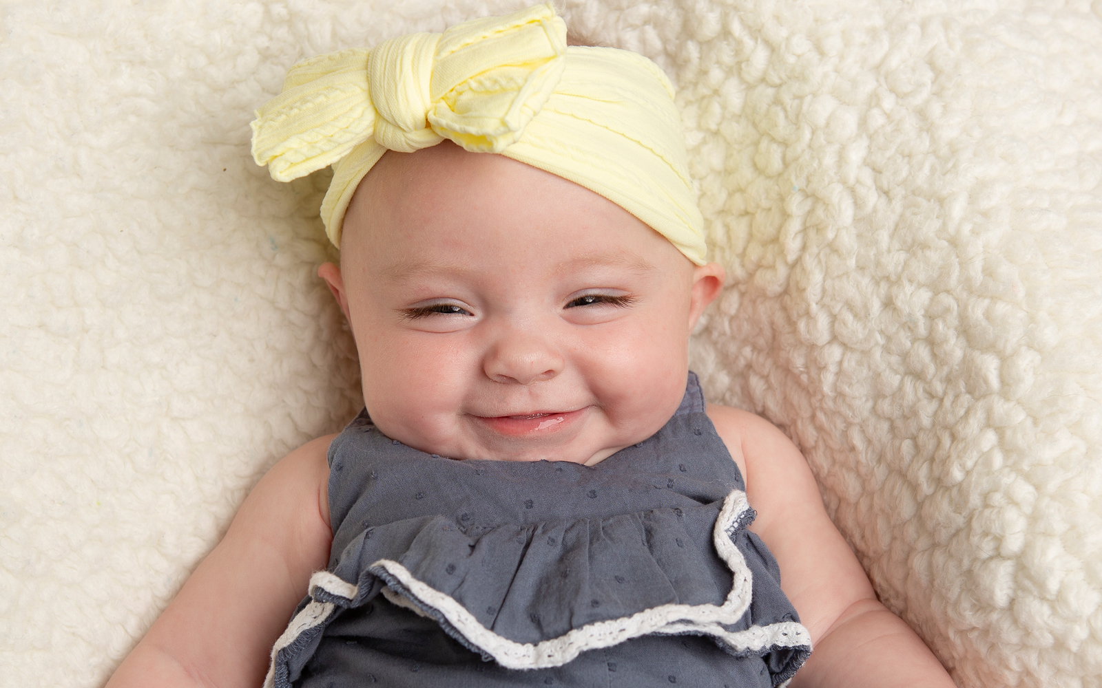 Baby Enaya smiling