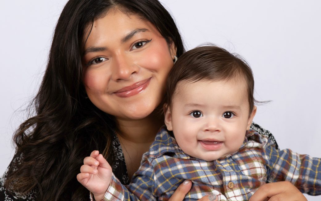 Mom Leah with baby