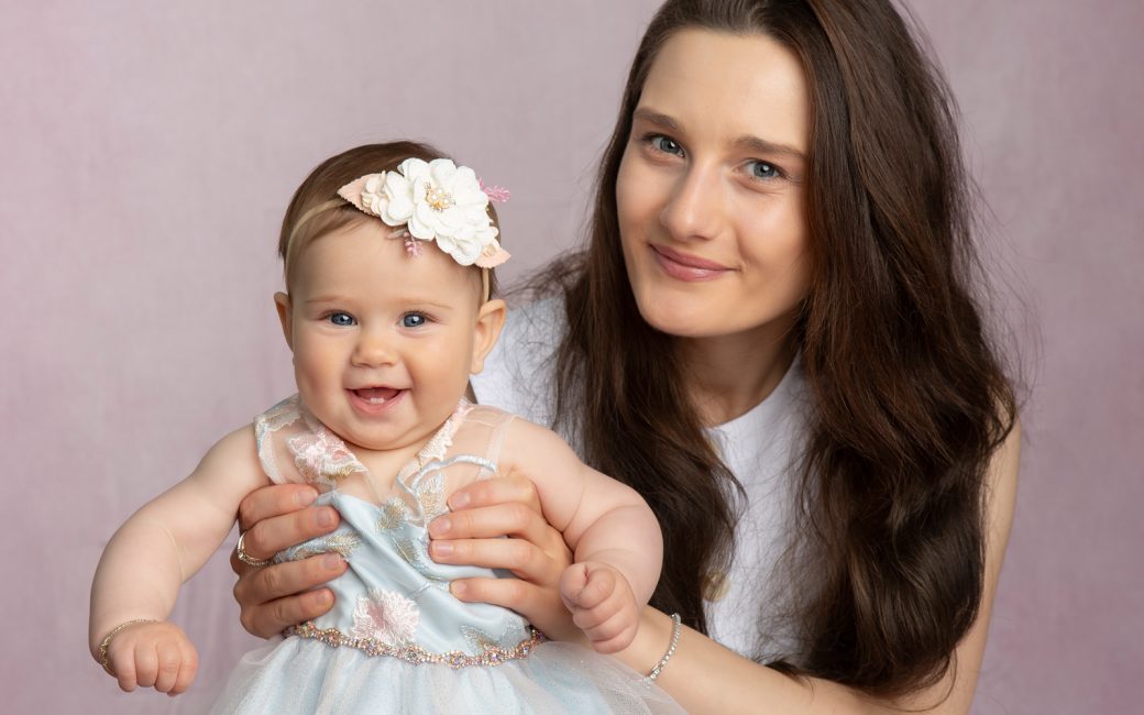 Mom Nina holding baby Vera